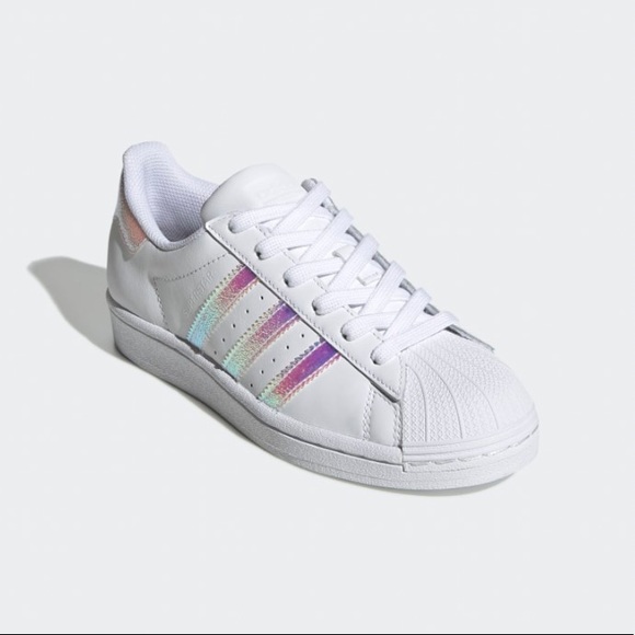 adidas Shoes | Adidas Superstar White Iridescent Sneakers | Poshmark